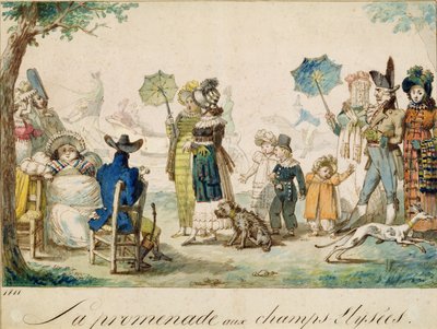 Een Wandeling in de Champs Elysees, 1811 door French School